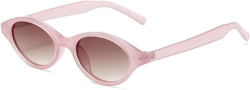 

Женские солнцезащитные очки овальной формы в стиле ретро, ​​конфетные оттенки, защита от УФ-излучения UV400; мужские модные солнцезащитные очки с заклепками SKFGNX, Jelly Pink Tea