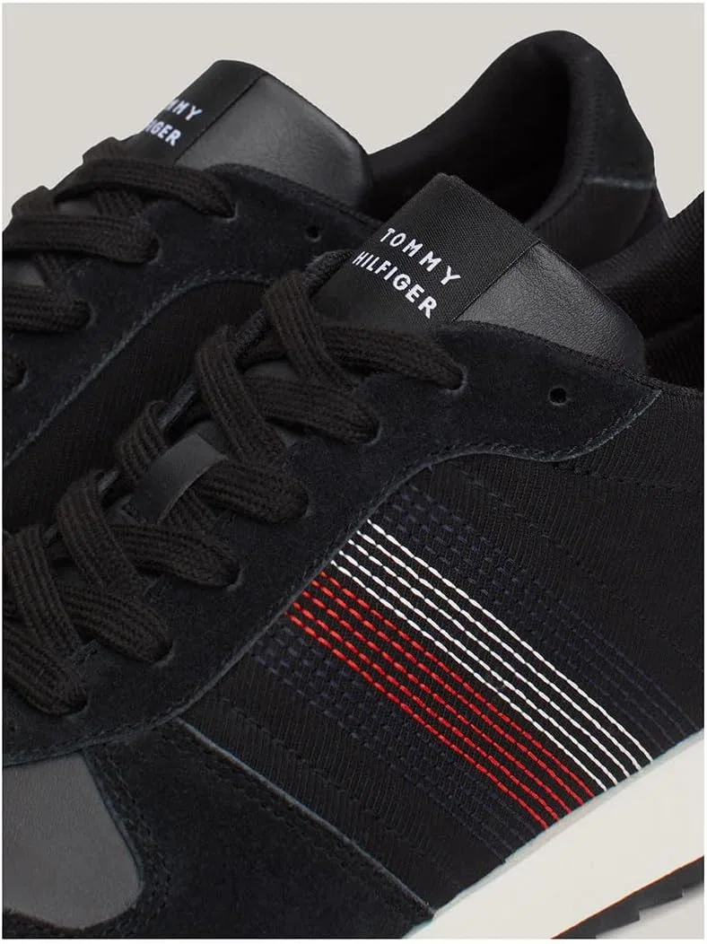 Мужские кроссовки Tommy Hilfiger Runner Evo Mix Stitch Sports Shoes, Black — фото 2