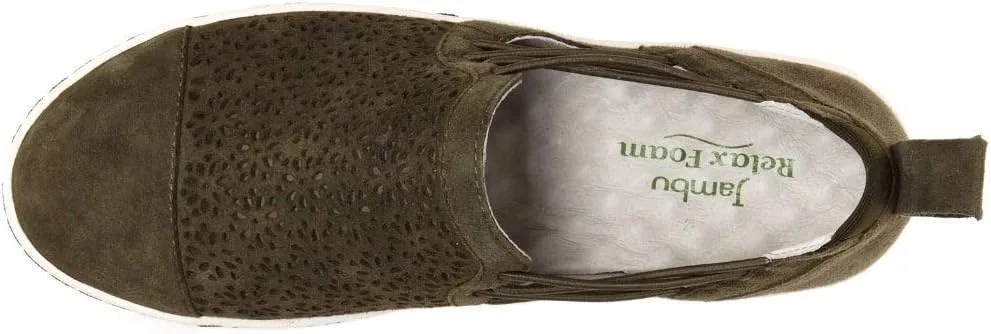 Кроссовки Jambu Originals Erin из перфорированной замши, модель 690-951, Olive Green — фото 4