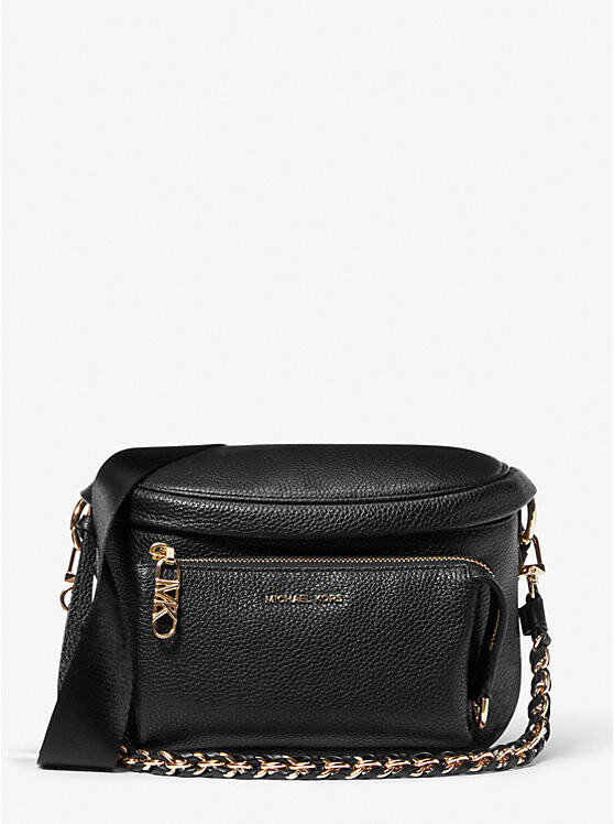 

Сумка-слинг Slater из шагреневой кожи среднего размера Michael Kors, черный