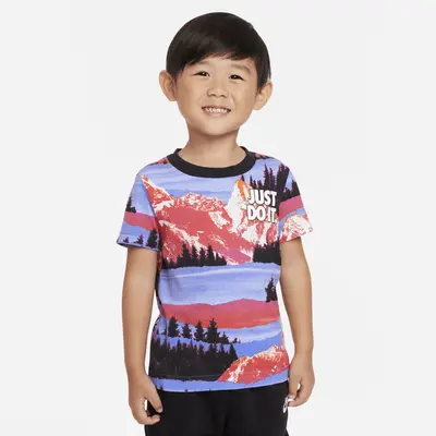 

Футболка Nike Snowscape Printed Tee Toddler T-Shirt, цвет Light Ultramarine