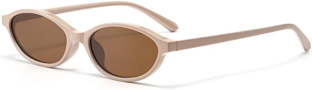 

Солнцезащитные очки с защитой от УФ-излучения UV400 | Овальные линзы в стиле «кошачий глаз» в панк-стиле | для женщин и мужчин, для занятий спортом на открытом воздухе и вождения DSVIGF, Coffee-brown