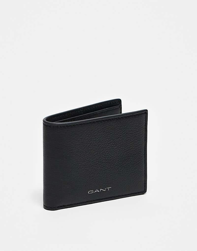 

GANT – кожаный кошелек черного цвета с логотипом