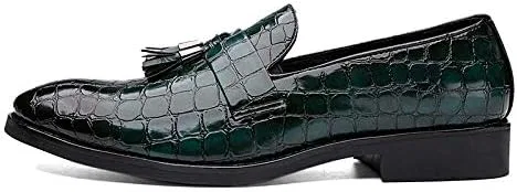 Лоферы кожаные с кисточкой, без бренда, без модели, зеленый SayfuR — фото 3