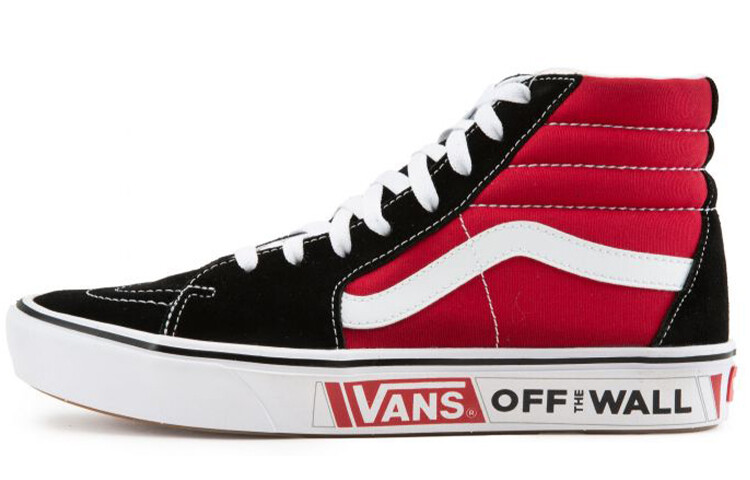 

Кроссовки Vans Comfycush SK8-HI Black/Red, Серый, Кроссовки Vans Comfycush SK8-HI Black/Red