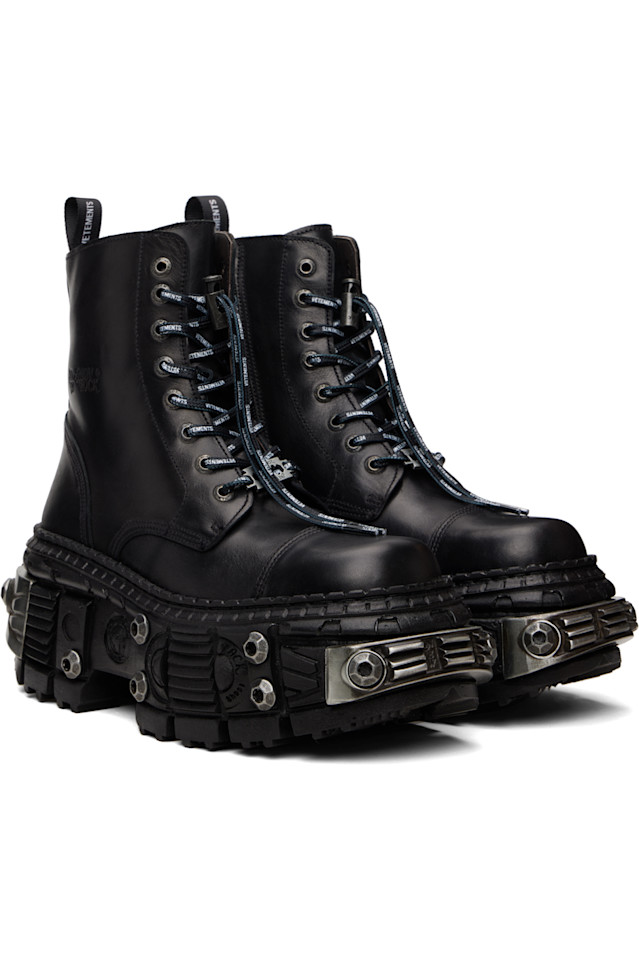 Новые ботинки Rock Edition Destroyer Vetements, черный — фото 4