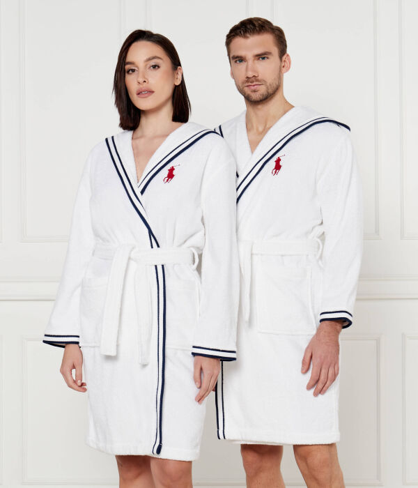 

Халат унисекс Home Ralph Lauren хлопковый с логотипом, белый