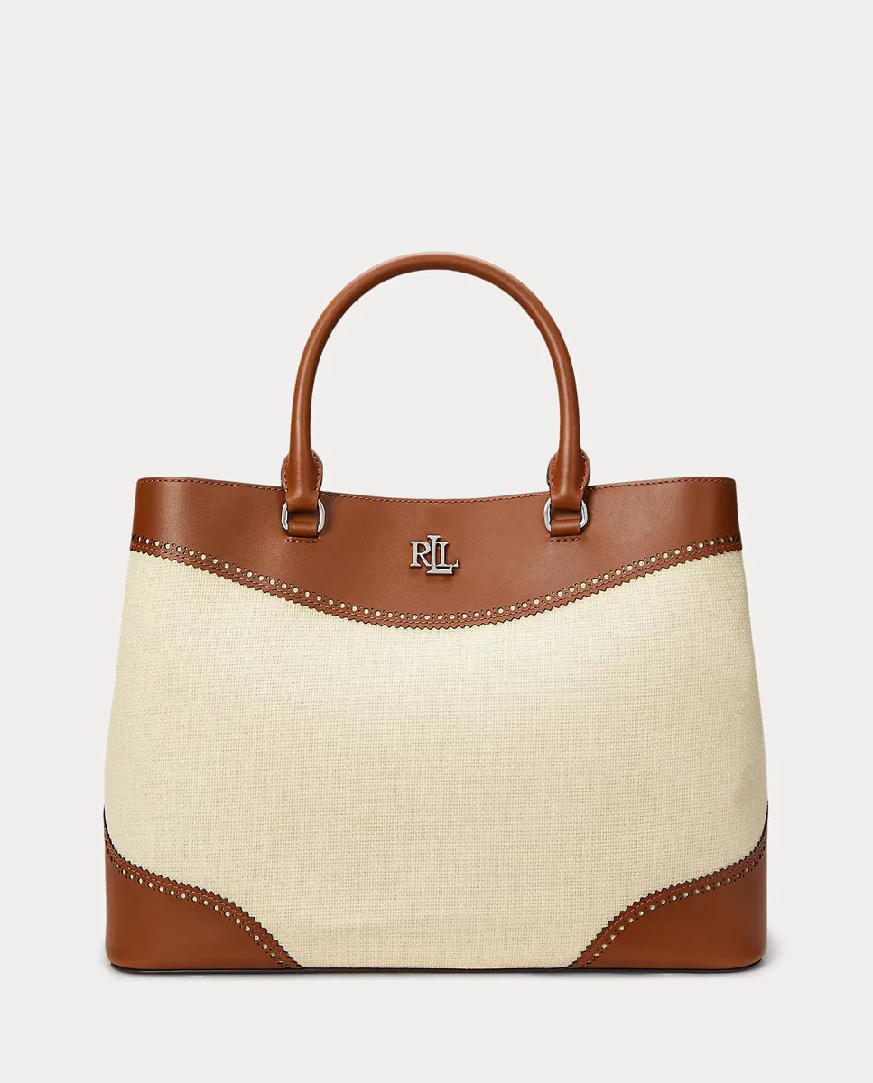 

Большая кожаная сумка «Марси» Lauren Ralph Lauren, коричневый