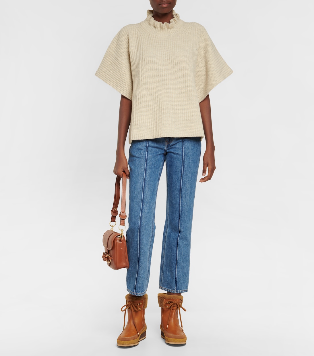 Ботильоны из кожи Cameron See By Chloé, желто-коричневый — фото 2