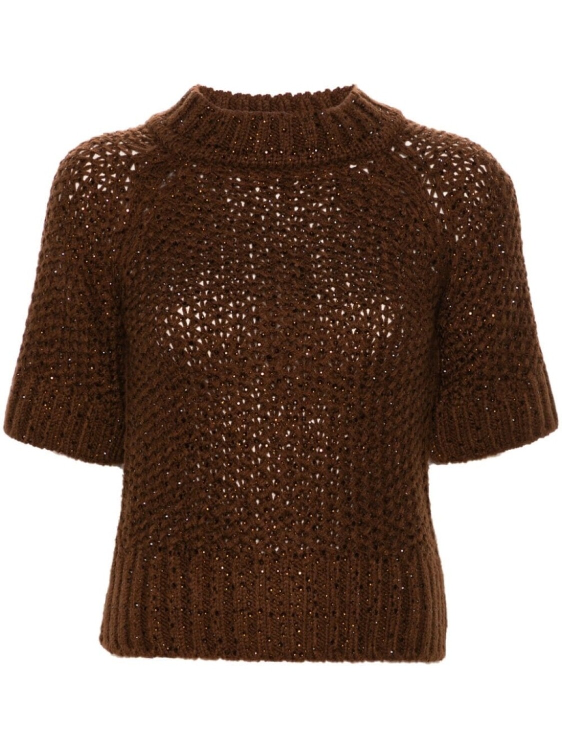 

Ermanno Scervino топ с кристаллами, коричневый