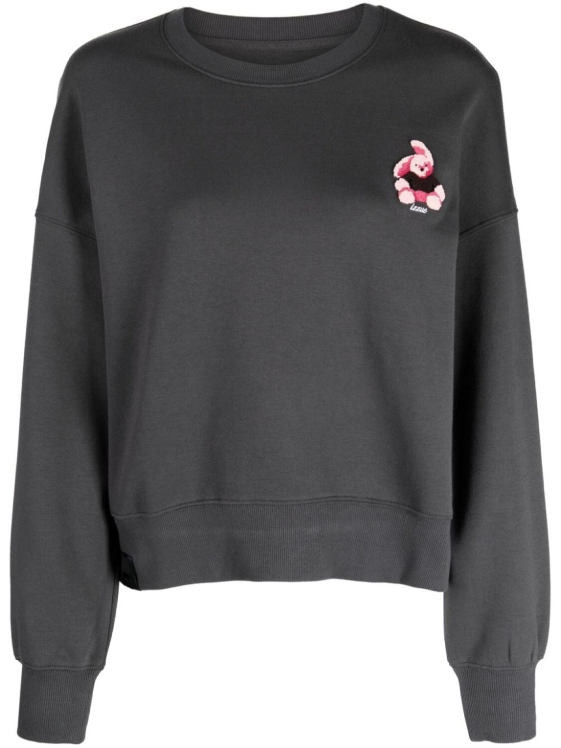 

izzue logo-embroidered sweatshirt, серый