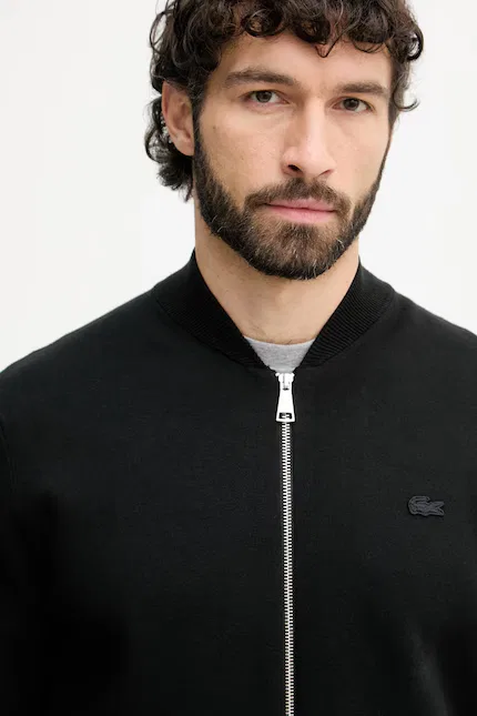 Свитер разстегивающийся мужской Lacoste, черный — фото 4