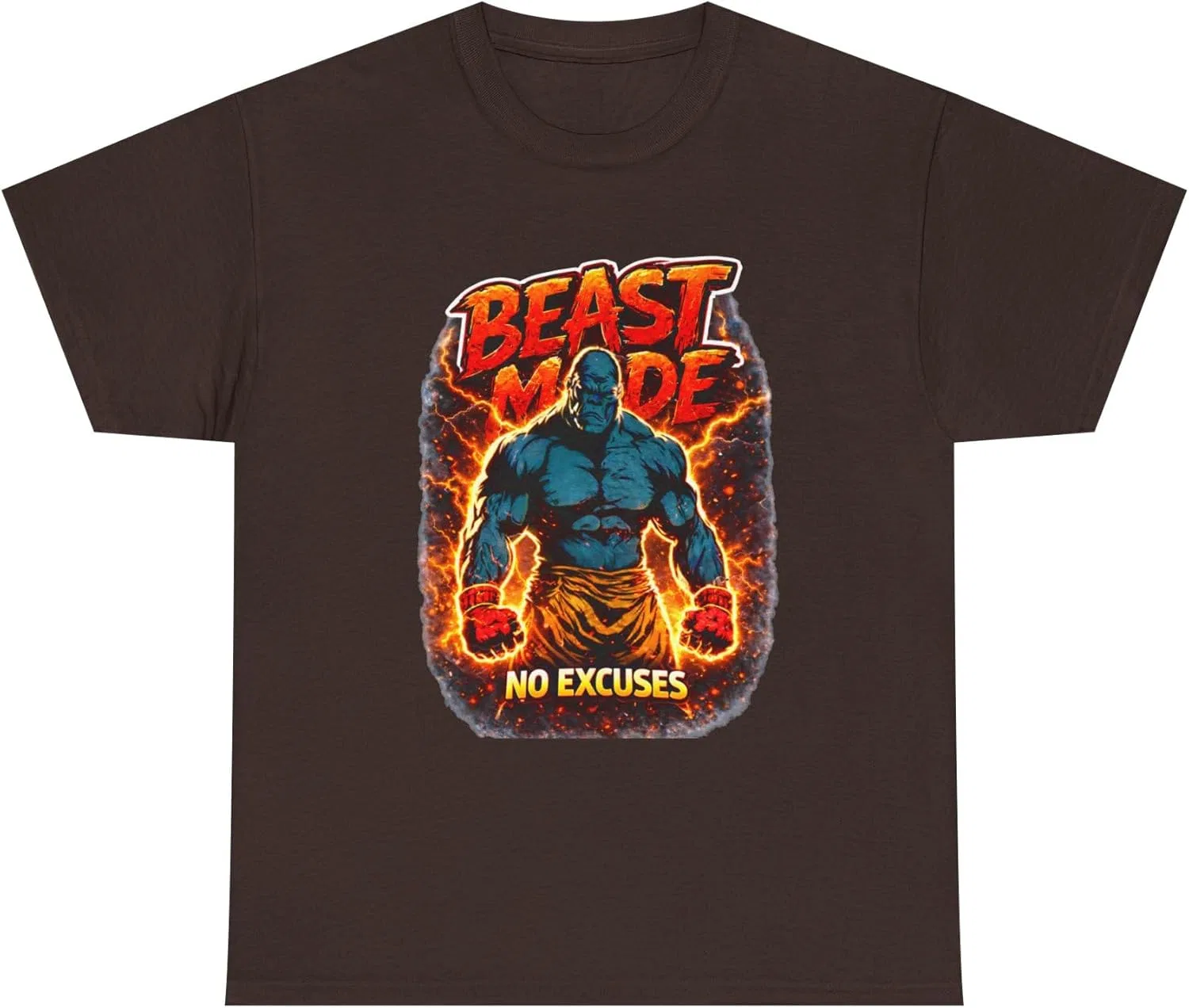 Футболка Beast Mode No Excuses, Dark Chocolate