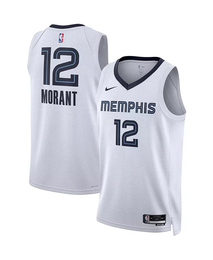 

Мужская и женская баскетбольная майка Ja Morant Memphis Grizzlies Swingman Nike, белый