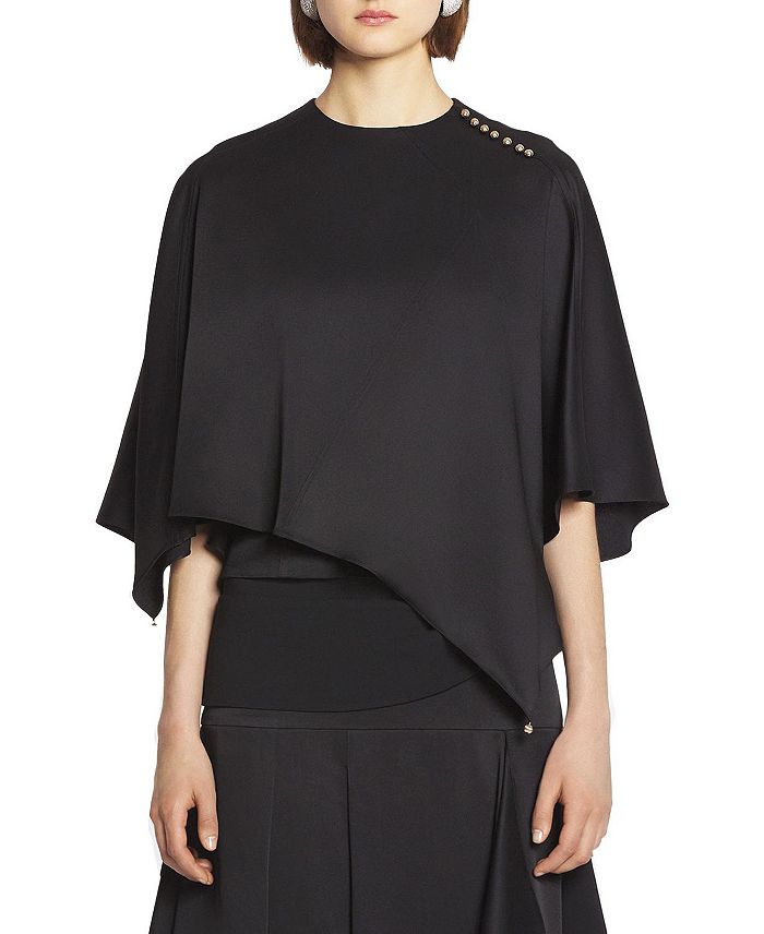 

Топ мыса Lanvin, черный