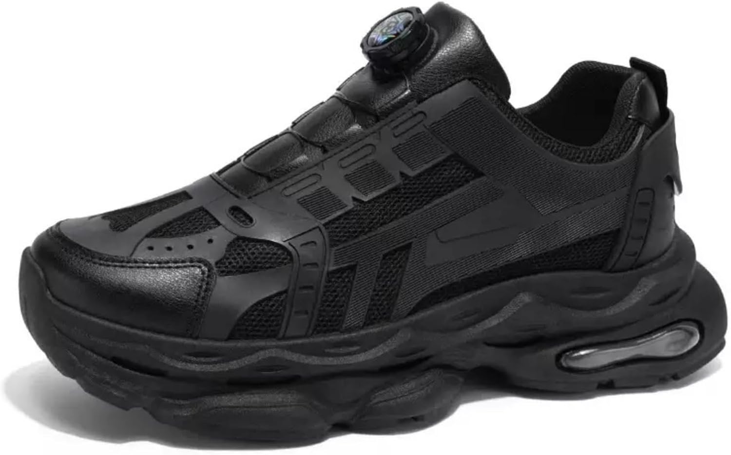 

Кроссовки MACEFIL Fashion с массивной подошвой для мужчин и женщин, с воздушной подушкой, дышащей сеткой, повседневные стильные обувь для прогулок, черный