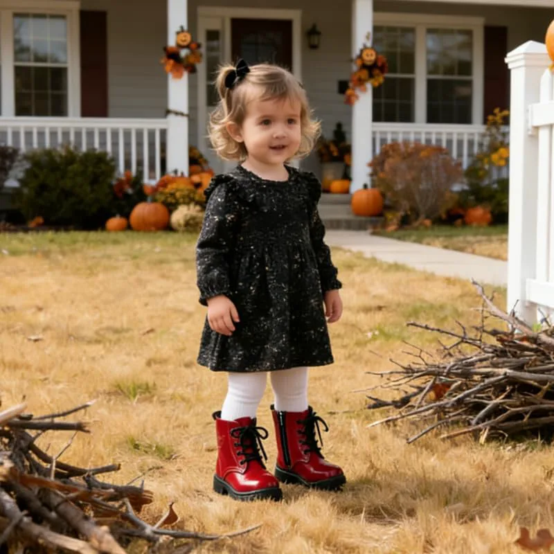 

Детские ботинки для мальчиков и девочек Sawimlgy, классические походные, из искусственной кожи, для улицы, на все сезоны, высокие кроссовки с прочной резиновой подошвой, повседневная обувь, красный