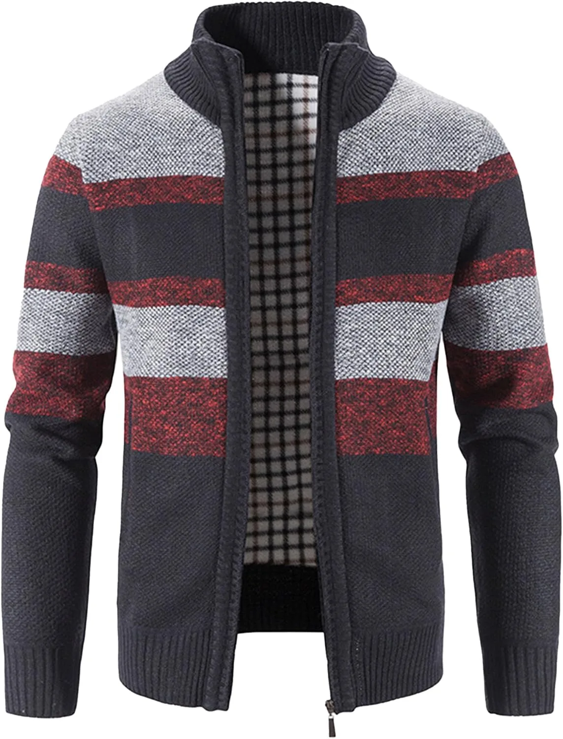 

Мужской свитер с молнией и длинными рукавами, теплый, для осени и зимы