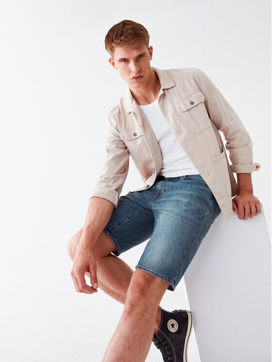 

Джинсовые шорты прямого кроя Levi's, синий