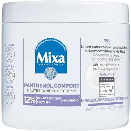 

Mixa Panthenol Успокаивающий крем для кожи с пантенолом 400 мл Крем для тела