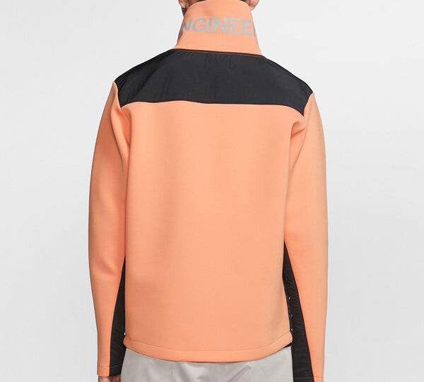 Толстовка Air Jordan 23 Engineered Stand Collar Knit Contrasting Colors Half Zipper Orange, оранжевый — фото 4