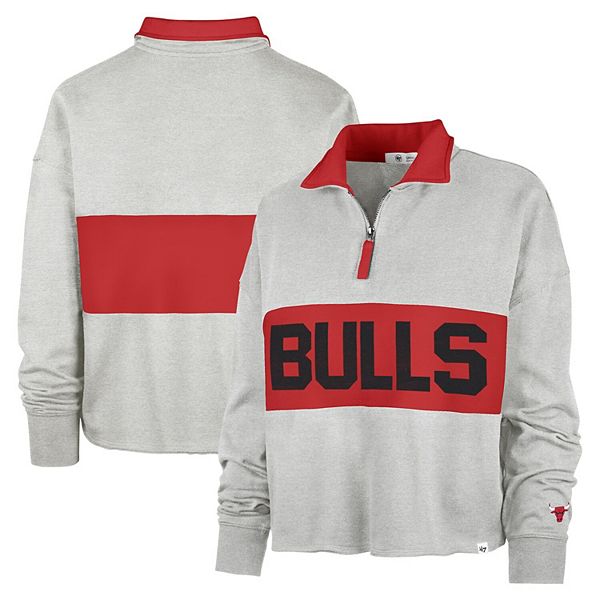 

Женская куртка '47 heather gray chicago bulls breakthrough remi с молнией на четверть Unbranded