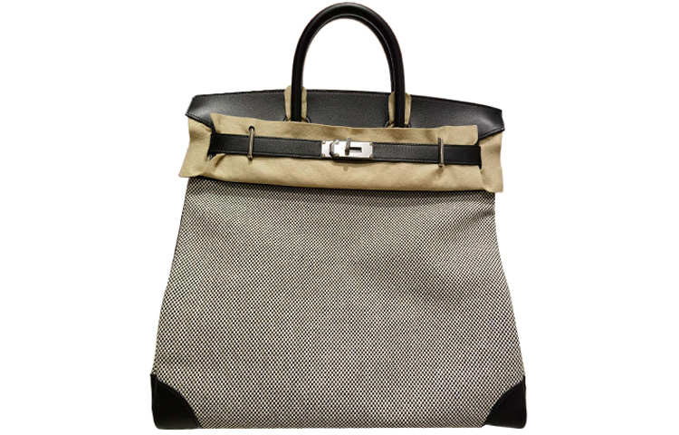

Hermes Haut A Courroies Canvas Canvas Bag Handbags Men's Black White