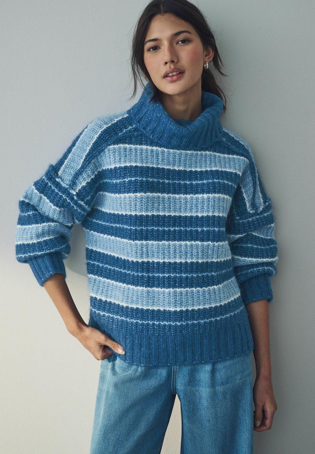 

Джемпер CHUNKY HIGH ROLL NECK Next, синий
