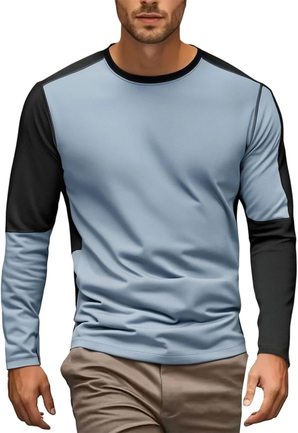 

Мужская футболка Color Block Slim Fit с длинным рукавом