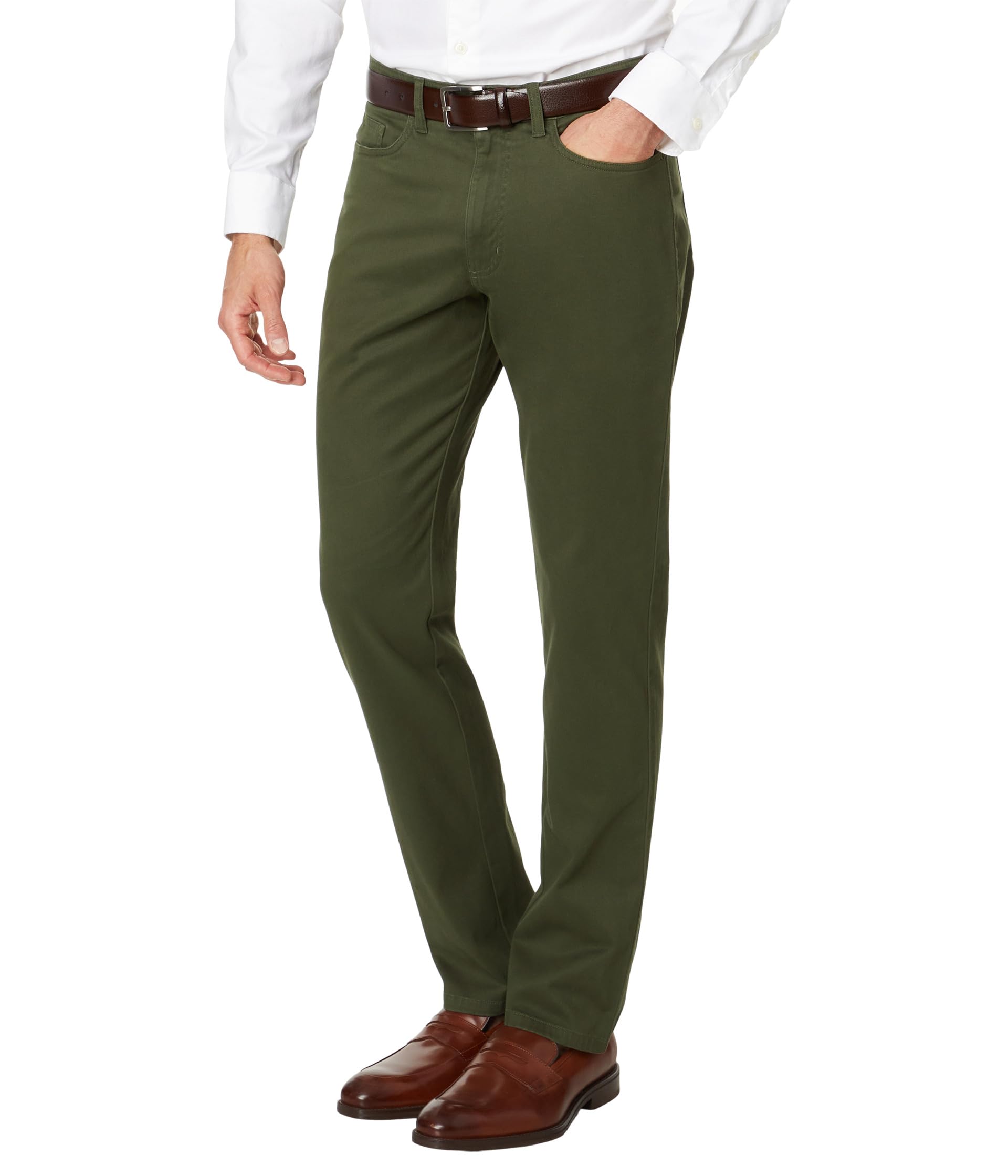 

Брюки Johnston & Murphy Five-Pocket Pants, оливковый