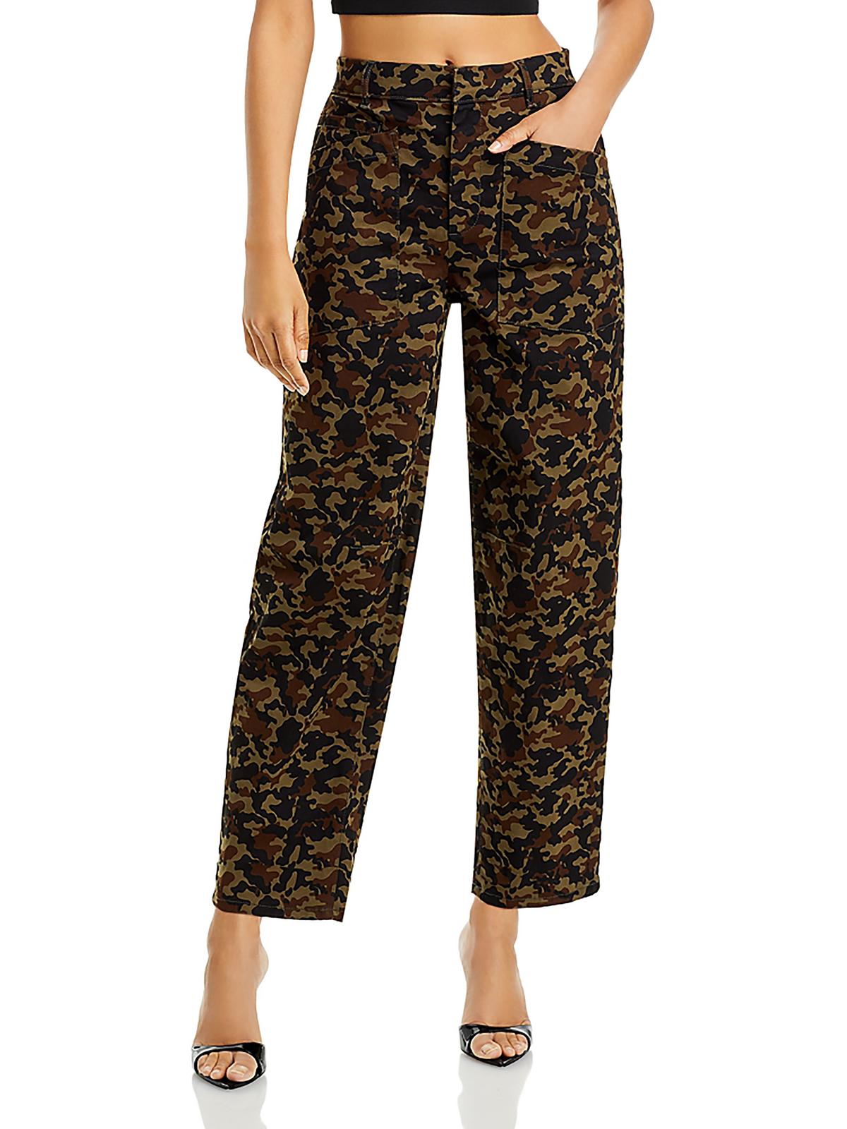 

Женские свободные камуфляжные брюки прямого покроя Avec Les Filles, цвет camo print
