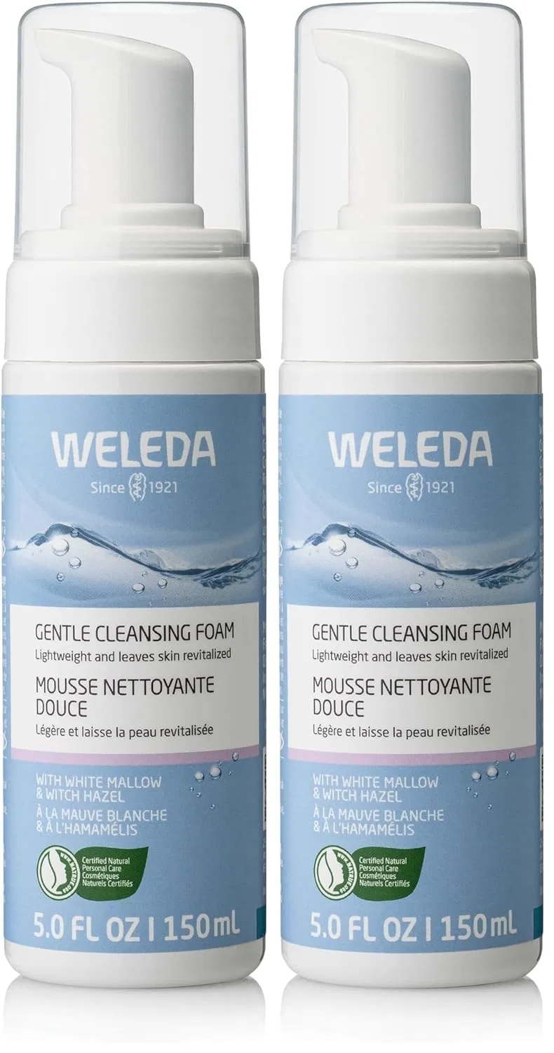 Органическая нежная очищающая пенка WELEDA для нормальной и комбинированной кожи, 2 x 150 мл Weleda