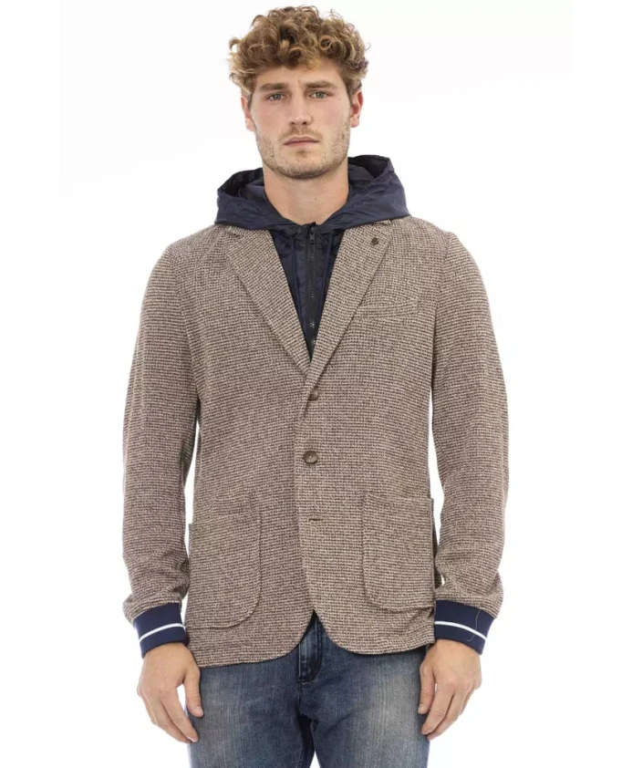 

Стильная водонепроницаемая куртка из ткани с капюшоном. Distretto12, коричневый