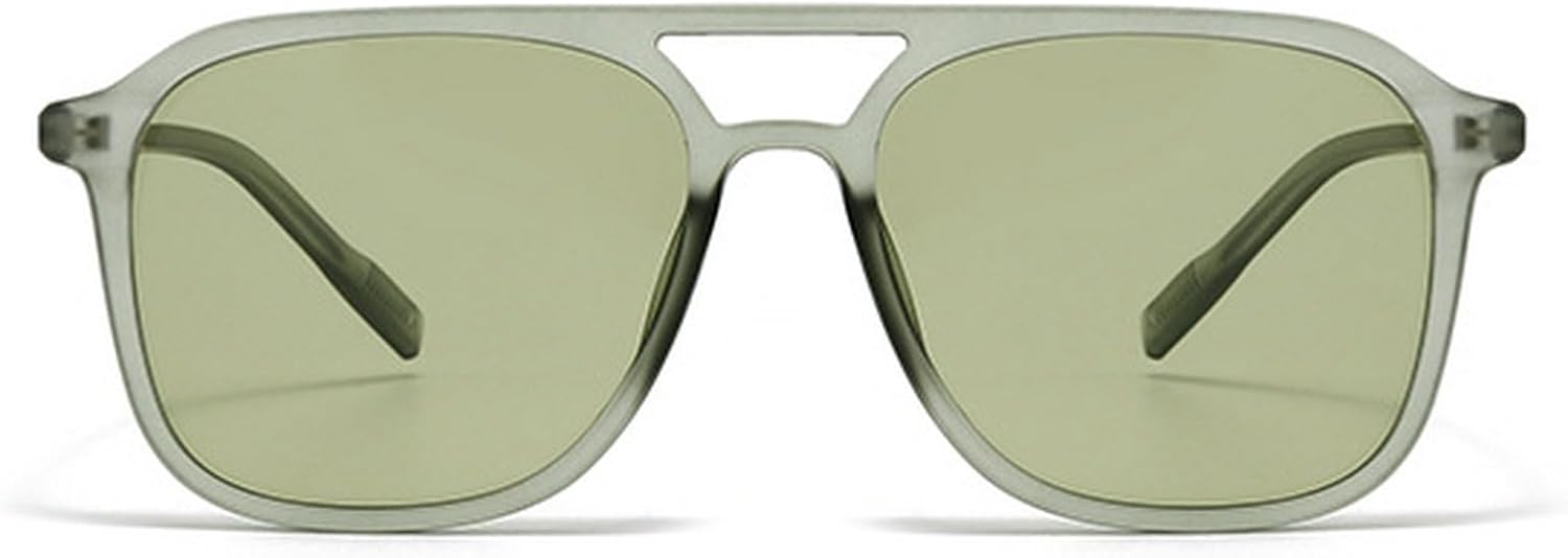 

Ретро-солнцезащитные очки с двойной перемычкой, квадратной формы, женские, с защитой от УФ-излучения UV400, модные мужские солнцезащитные очки с градиентным переходом mincl, Green