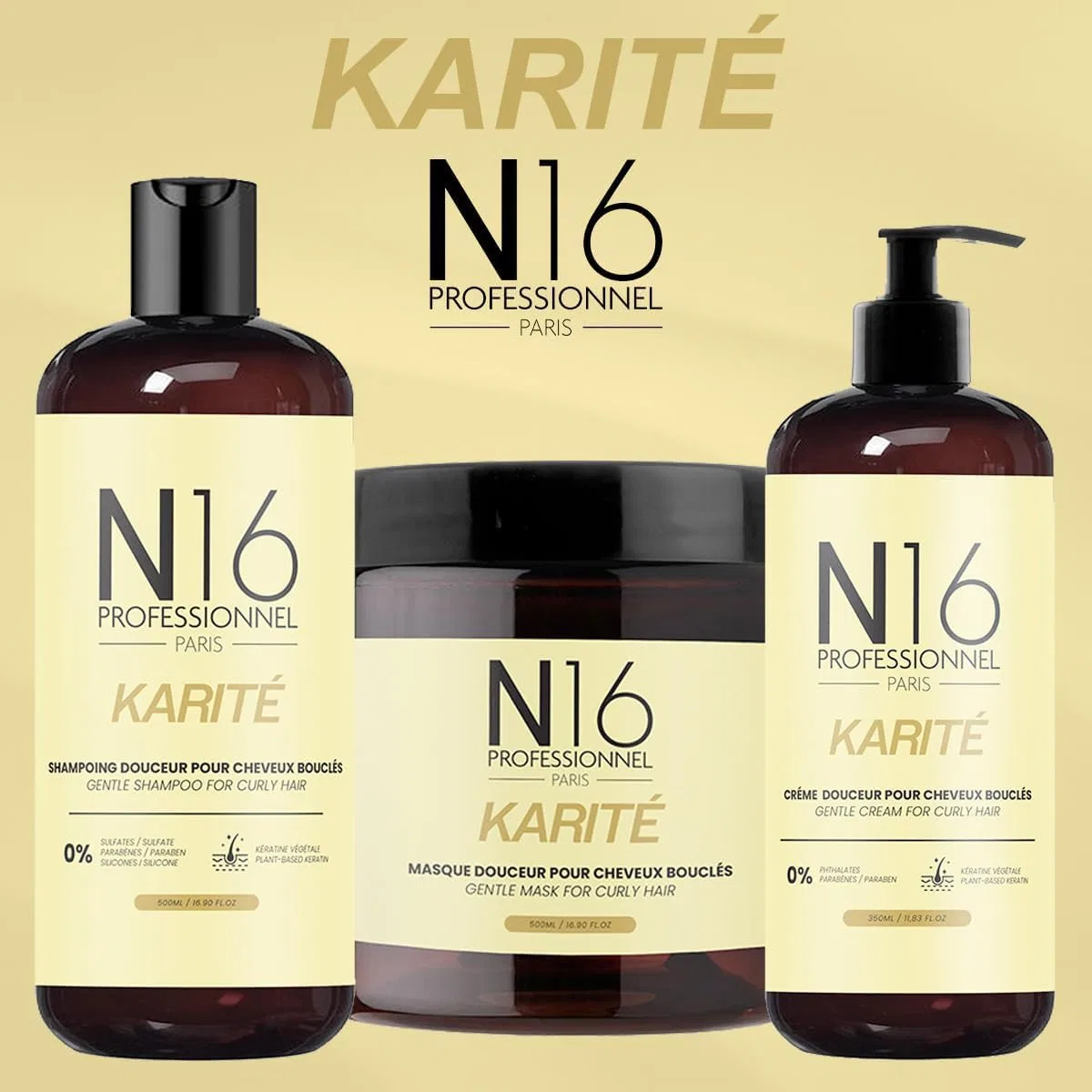 Интенсивный крем для волос Bio-Karité N16 Professionnel 350 мл N16 Professionnel — фото 4
