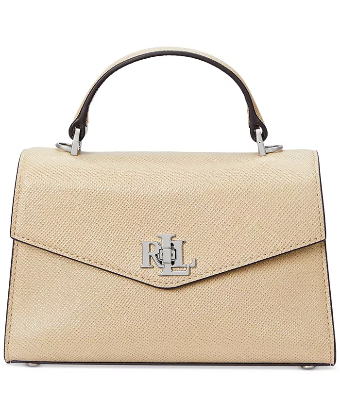

Сумка-портфель из текстурированной кожи Farrah Lauren Ralph Lauren, коричневый/бежевый