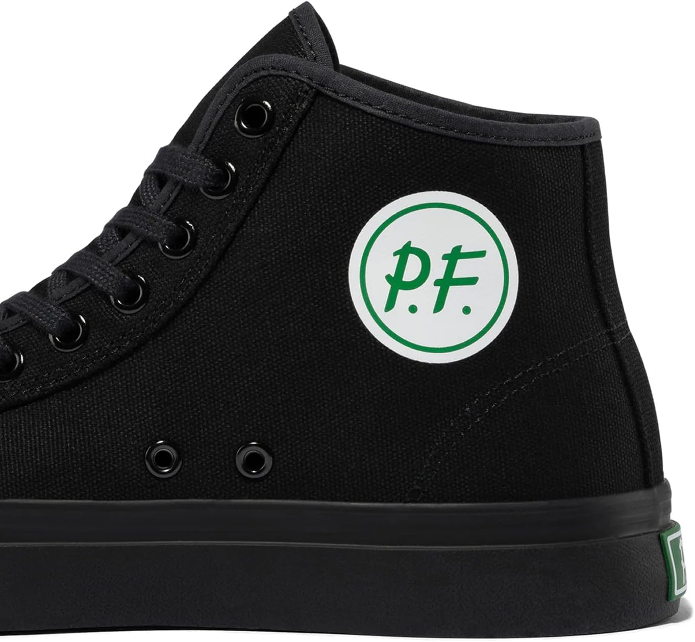 Кроссовки PF Flyers 1993 черные высокие для мужчин и женщин, оригинальные высокие спортивные кроссовки из холста, унисекс все черные — фото 4