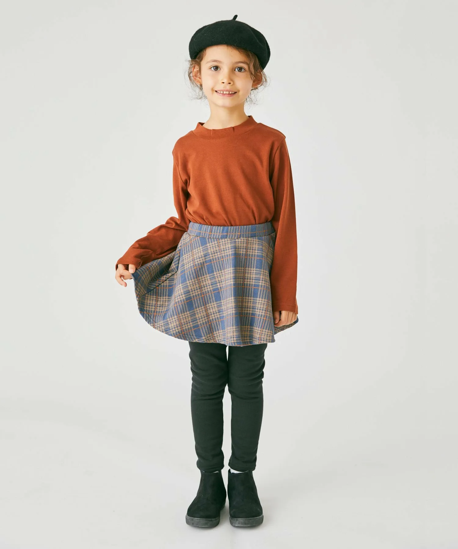 Простая футболка с высоким воротником Ever Closet, brown