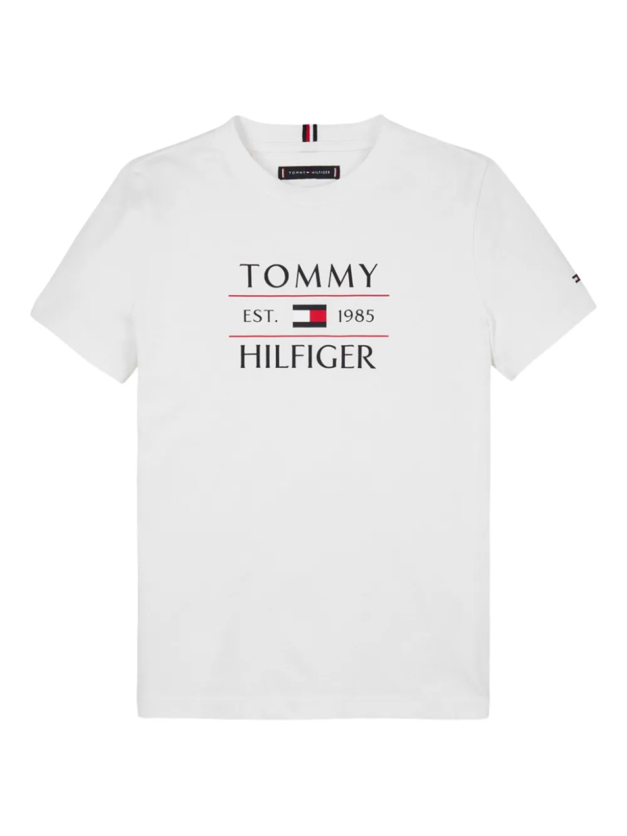 

Футболка из хлопка с логотипом Tommy Hilfiger Junior, белый