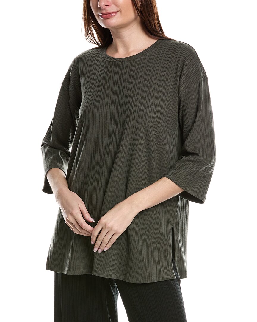 

EILEEN FISHER Топ в рубчик с разноцветным узором, серый