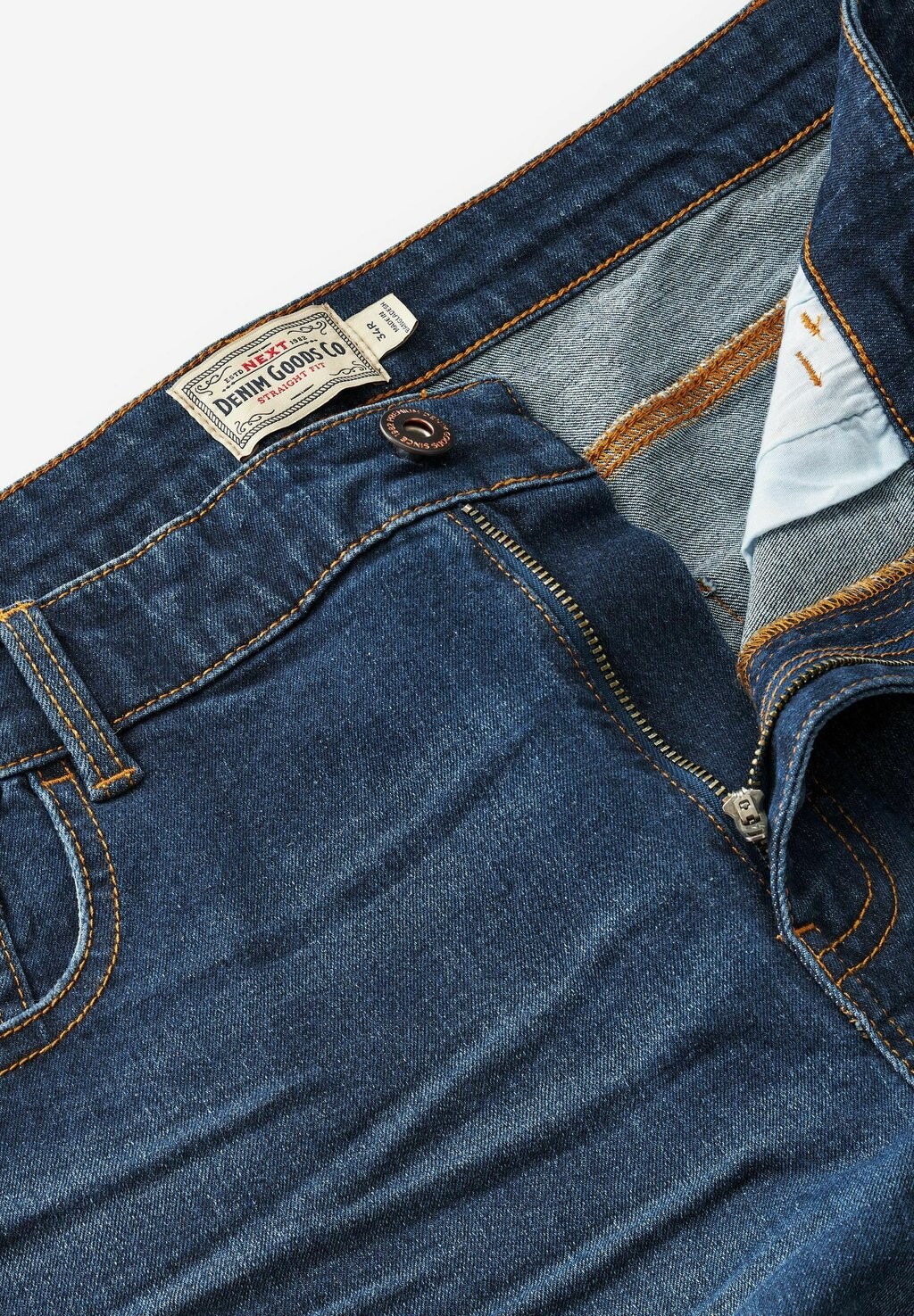 Джинсы прямого кроя REGULAR FIT ESSENTIAL STRETCH Next, синий — фото 4
