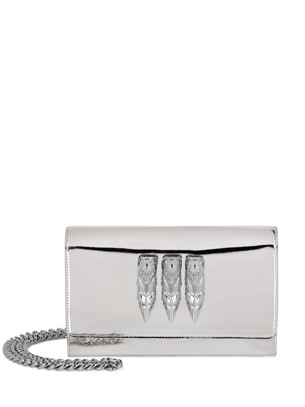 

Клатч Mirror Philipp Plein, серебяный