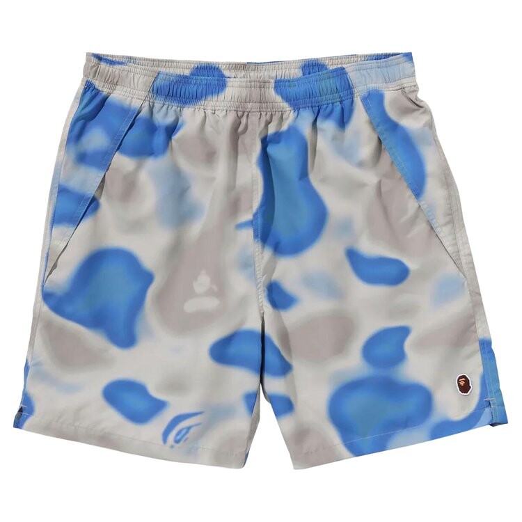 

Шорты BAPE Liquid Camo One Point Beach Shorts, синий