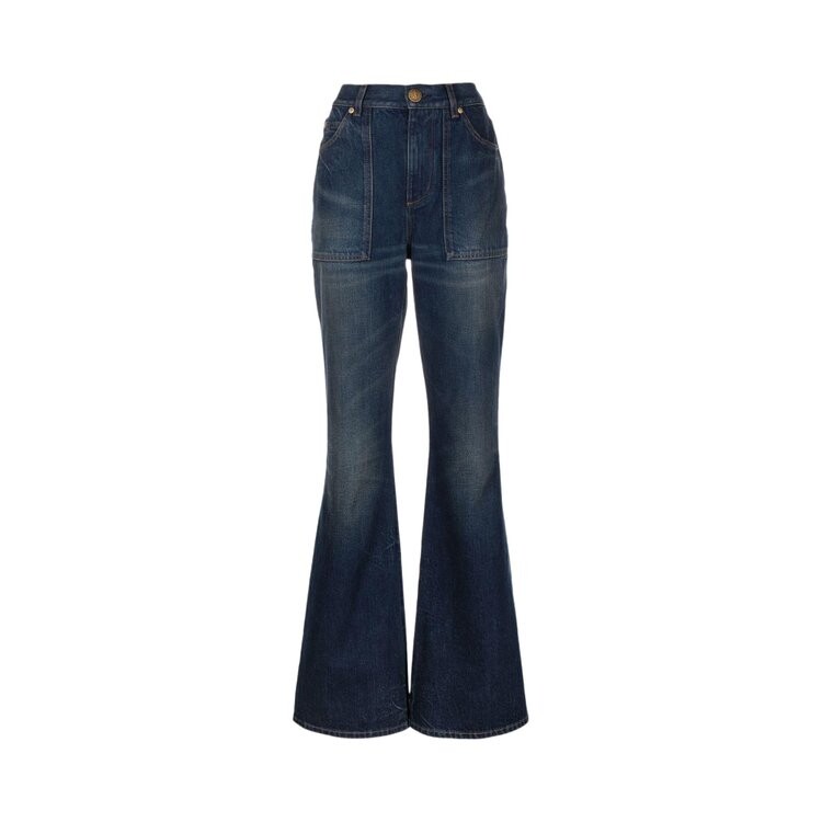 

Джинсы Balmain Vintage Flared Denim Jeans, синий
