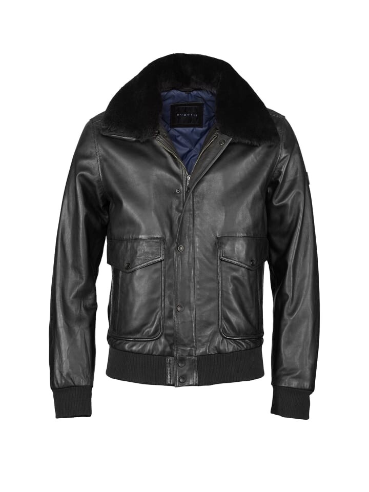 

Кожаная куртка Bugatti Lederjacke BUSANTO, черный