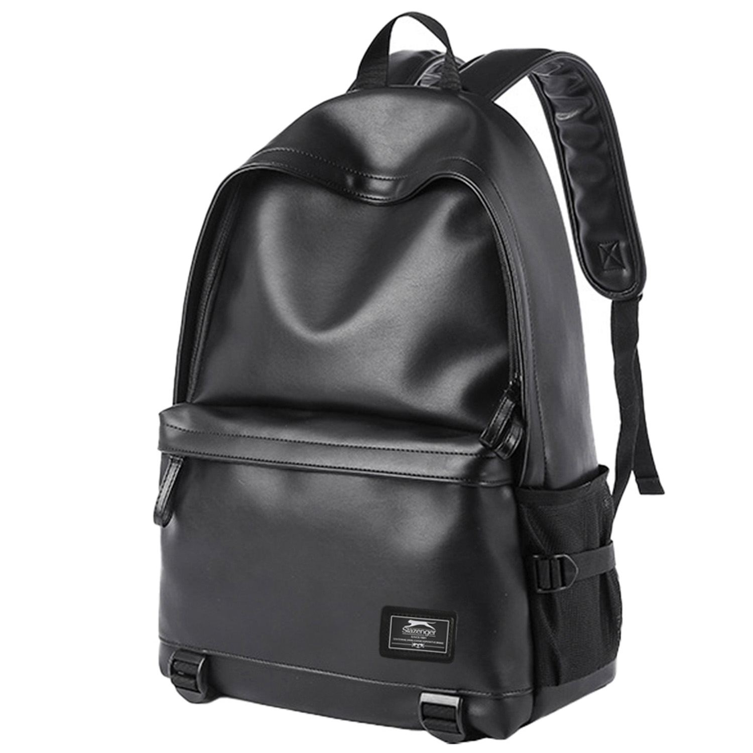 

Рюкзак из мягкой искусственной кожи PVC мужской Obsidian Slazenger, цвет обсидиановый черный + сумка через плечо Q1815