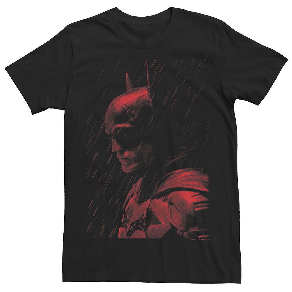 

Мужская красная футболка DC Comics The Batman Rainy Knight Licensed Character, черный