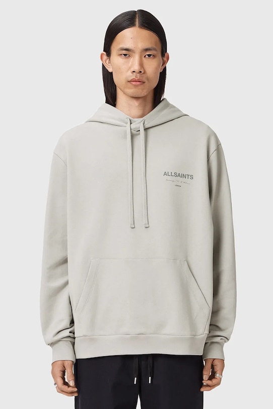 

Хлопковая толстовка FUTURE Allsaints, серый