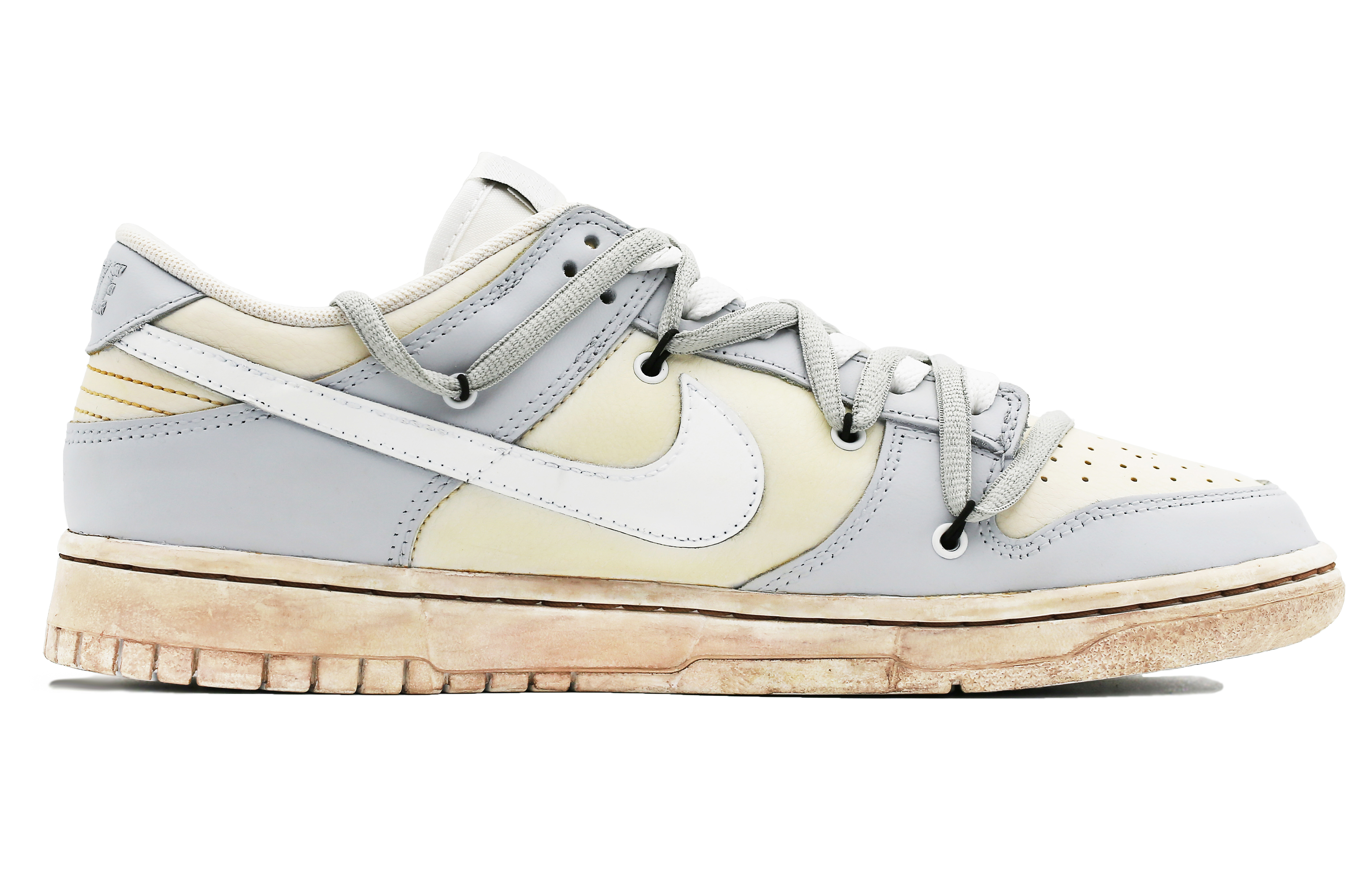 

Кроссовки Nike Dunk Skateboarding Shoes Women's Low-top Light Gray/Beige, светло-серый