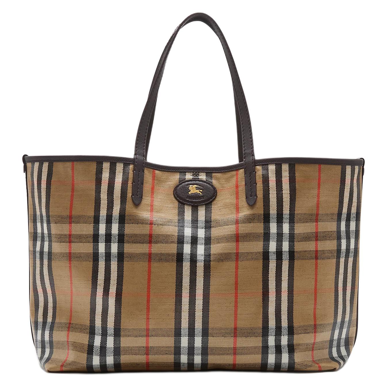 

Хлопковая сумка-шоппер, шоппер, средняя женская сумка через плечо песочного цвета Burberry, basic set (bag+dust bag)